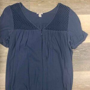 Navy Blue Blouse